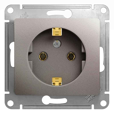 ШЭ Глосса Роз. 1-я с/у с/з 16А , (платина.б/рамки) GSL001243 (20шт/уп)