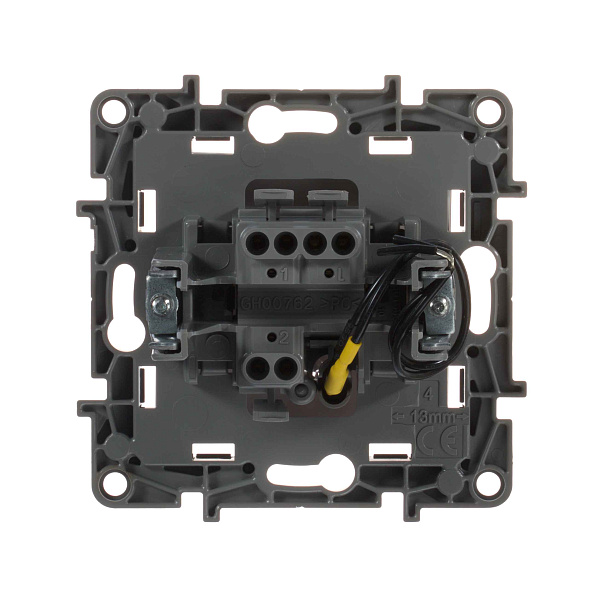 ШЭ 59 Перекл. 1кл. с/у с инд. 16А (ч.барxат, б/рамки)(10шт) VS616-157-6-86