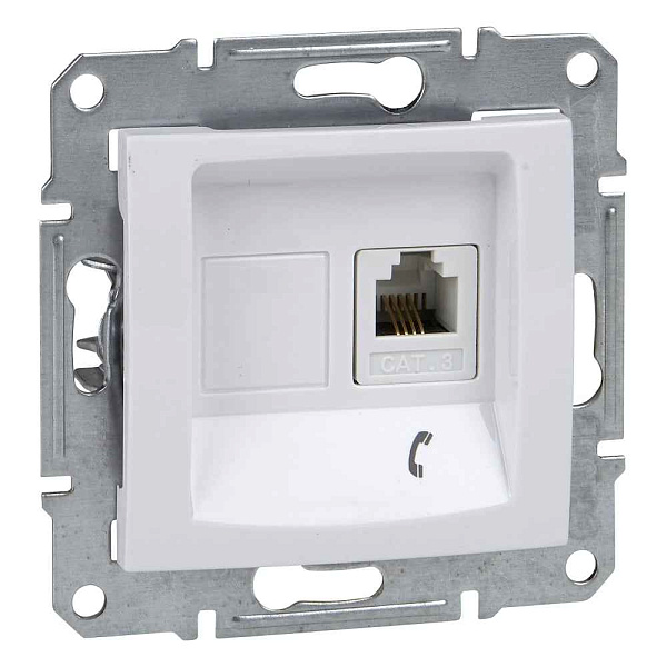 ШЭ Седна Роз. тел. RJ11 с/у (белый,б/рамки) SDN4101121 (10шт/уп)