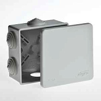 Коробка расп. о/п  85x85x40  IP66 2-комп. атм.стойкая прямой монтаж серая HEGEL  КР2403 (144шт/уп)