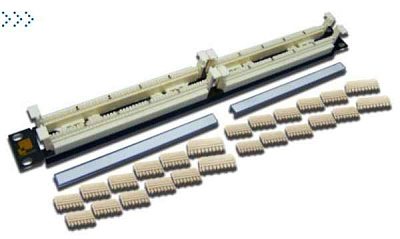 100-парный 110 кросс LANMASTER 19" 1U, блоки в комплекте