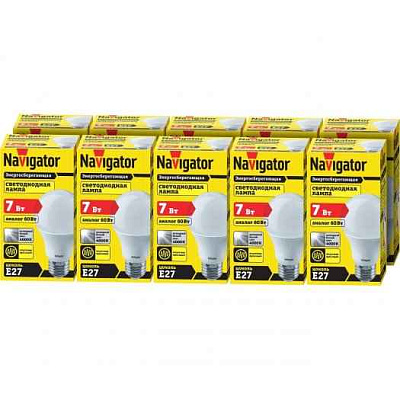 Лампа ЛЕД  E27  7,0Вт 4К NLLB-A60-7-230-4K-E27 Navigator 82484