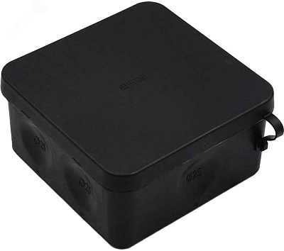 Коробка расп. о/п 100x100x50  IP66 противопожарная (огнестойкая), черный HEGEL  КРП2404-08 (18шт/уп)