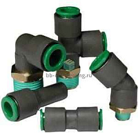 Быстроразъемное соединение из самозатухающего пластика ПБТ по стандарту UL94-V0 KRU10-00