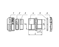Муфта вводная М32Т32 IP66  ГОФРОМАТИК