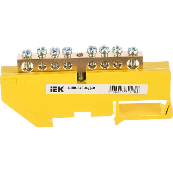 Шина нулевая на DIN-изол ШНИ-6x9-8-Д-С ИЭК