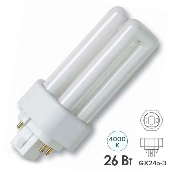 Лампа люм.комп. 26W GX24Q  840 DULUX T/E 26W/840 PLUS