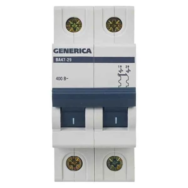 Автомат  2п 40А (C) (ВА 47- 29) ИЭК GENERICA