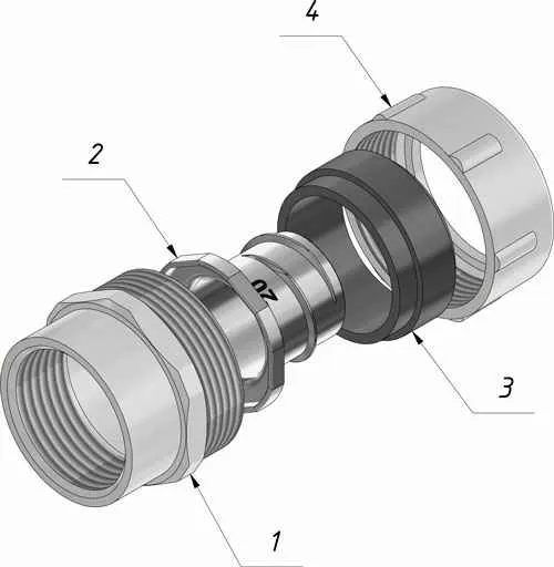 Резьбовой крепежный элемент с внутренней резьбой РКВ-12 У2  IP54 ГОФРОМАТИК