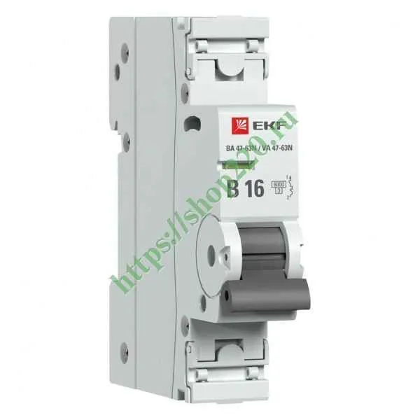Автомат  1п 16А (B) (ВА 47-63N) 6кА EKF PROxima