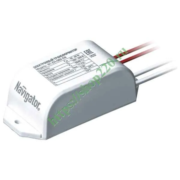 Трансформатор  для галог. ламп  20-60W 12V  NT-EH-060-EN Navigator 94432
