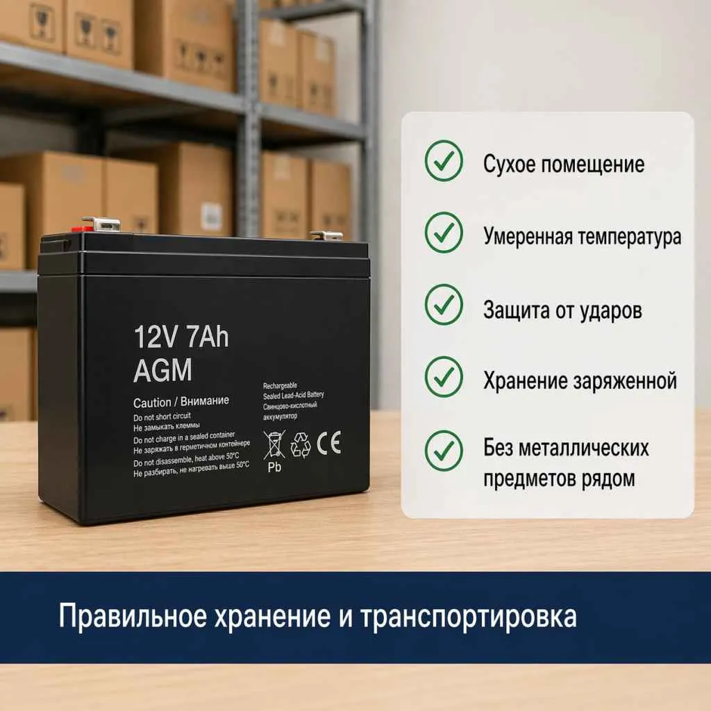 Хранение акб