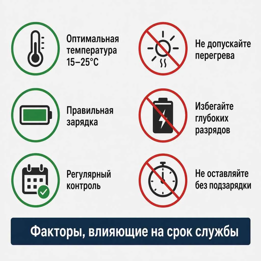 срок службы акб