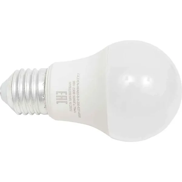 Лампа ЛЕД  E27  9Вт 3К GLDEN-WA60-B-9-230-E27-3000  Gеnеral 660148
