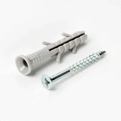 ДЮБЕЛЬ  6x60 быст. монтажа с гвоздев. шурупом потай.п/п (упак/150шт) ЕКТ