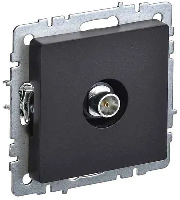 ИЭК Брайт Роз. TV оконечная РТВ11-0-БрЧ черн. IEK