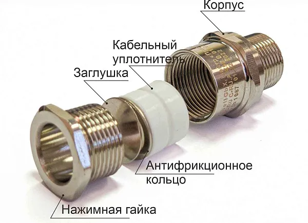 Ех-кабельный ввод ВКВ2-ЛС-G2 1/2-57 1Ex db e II Gb X ГОФРОМАТИК