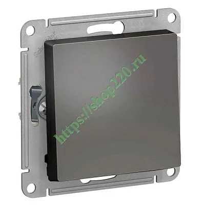 ШЭ Атлас Перекл. 1кл. с/у,  10А, (б/рамки, сталь) ATN000961 (5шт/уп)