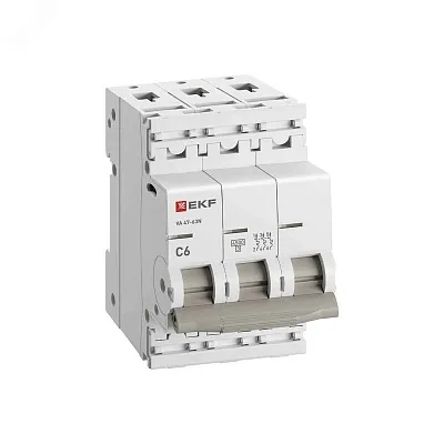 Автомат  3п  6А (C) (ВА 47-63) 4,5kA EKF PROxima