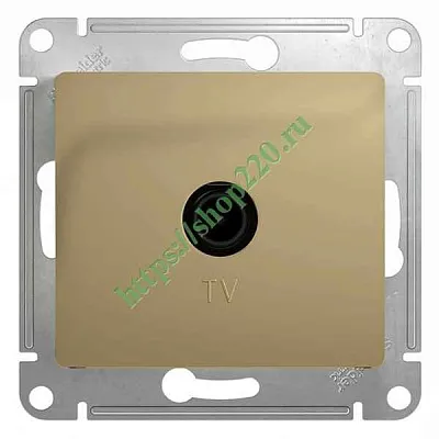 ШЭ Глосса Роз.TV оконечная 1DB (титан, б/рамки) GSL000491 (10шт/уп)