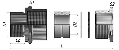 Ex-заглушка ЗРВЛ-G3/4 Ех db e II Gb U ГОФРОМАТИК