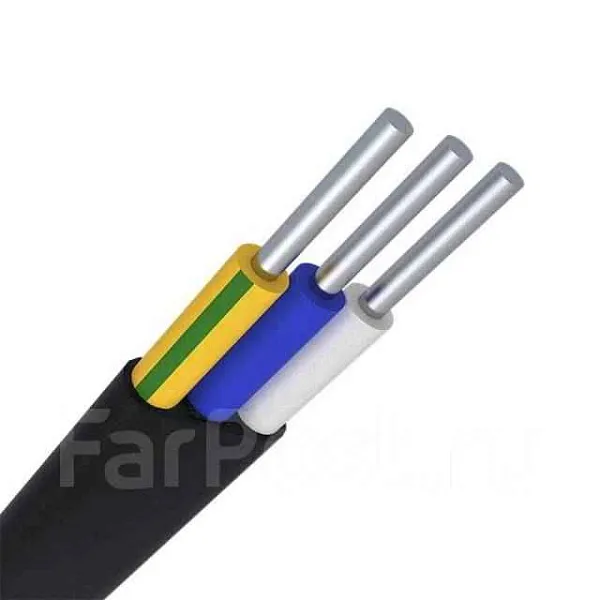 Кабель АВВГ 3x4,0 (АВВГп 3x 4,0 (0,66 кВ))  Белроскабель, РБ