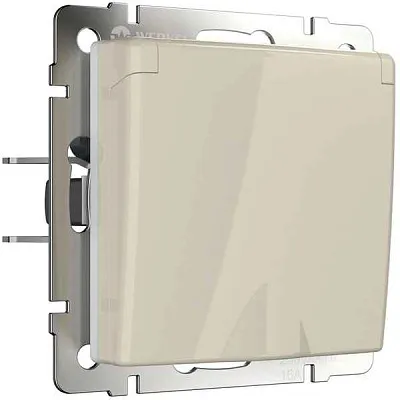 ШЭ 59аква Роз. с/у 1-ая с/з з/шт с крышкой IP44 16А (сл.кость, с рамкой)(10шт) RS16-152B-28