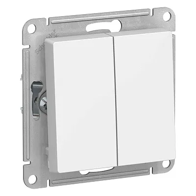 ШЭ Атлас Перекл. 2кл. с/у,  10А, (б/рамки, белый) ATN000165 (20шт/уп)