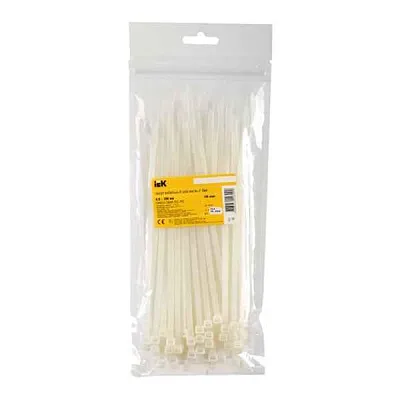 xомут д/кабеля  4,8x250 нейлон белый (100шт) (ИЭК)