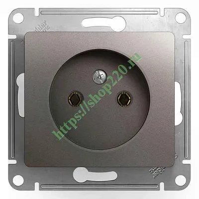 ШЭ Глосса Роз. 1-я с/у без/з 16А (платина, б/рамки) GSL001241 (5шт/уп)