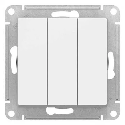 ШЭ Атлас Выкл. 3кл. с/у,  10А, (б/рамки, белый) ATN000131 (20шт/уп)