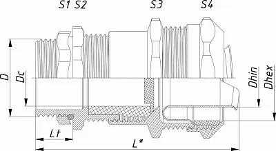 Кабельный ввод ВК-НС-М20-16-МР20 IP66/IP67/IP68 ГОФРОМАТИК