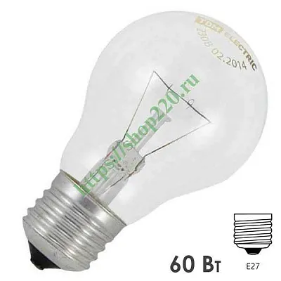 ЛОН   60 E27 (Лисма, Б60-230В )