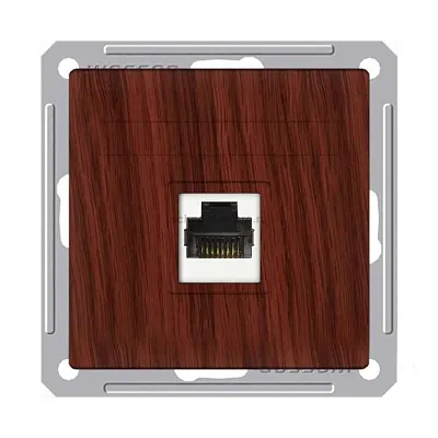 ШЭ 59 Роз. телеф.двойная  с/у RJ11 (мореный дуб, б/рамки)(10шт) RSI-251TT-9-86