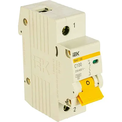 Автомат (ВА 47-100) 1п 100А (C)  ИЭК