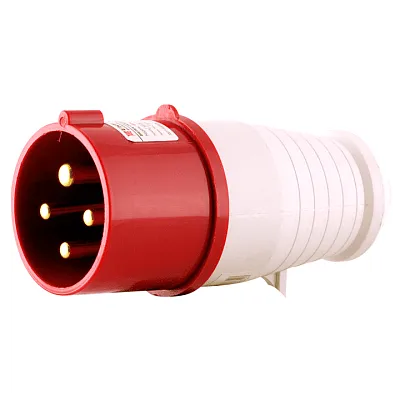 Силовая вилка 024 3Р+РЕ 32А 380В IP44 EKF