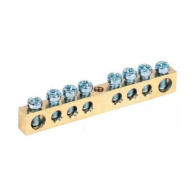 Шина нулевая "N" 6x9мм   8/1(8 групп/крепеж по центру) (ИЭК)