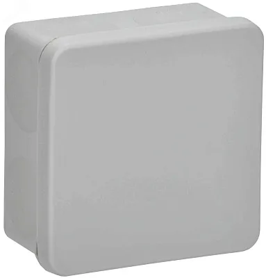Коробка распаячная КМ42435  о/п 80x80x40мм IP67 8 вв серая  ИЭК