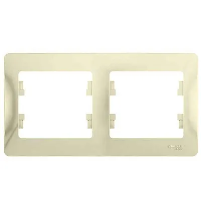 ШЭ Глосса Рамка 2-я гориз. GSL000202 (беж) (30шт/уп)