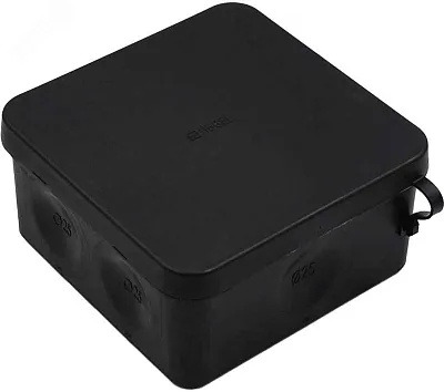 Коробка расп. о/п 100x100x50  IP66 противопожарная (огнестойкая), черный HEGEL  КРП2404-08 (18шт/уп)