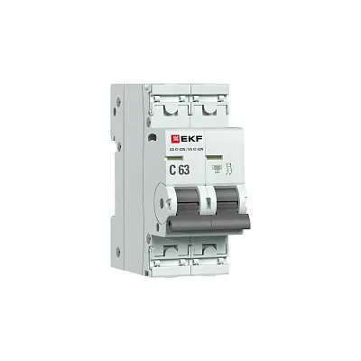Автомат  2п 63А (C) (ВА 47-63N) 4,5 kA EKF PROxima