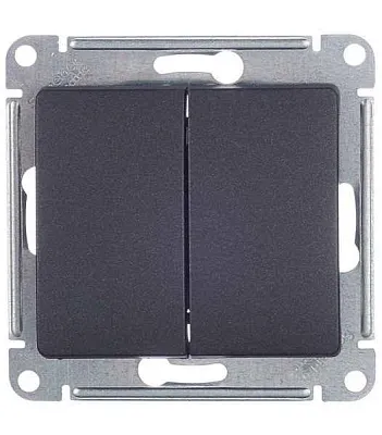 ШЭ Глосса Выкл. 2кл. с/у 10А (антрацит, б/рамки) GSL000751 (20шт/уп)