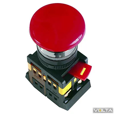 Кнопка AEА-22 "Грибок" красный d22мм 1з+1р ИЭК РФ