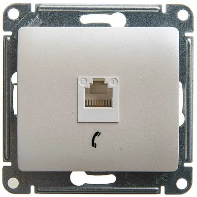 ШЭ Глосса Роз.телеф. с/у RJ11 (перламутр, б/рамки) GSL000681T (10шт/уп)