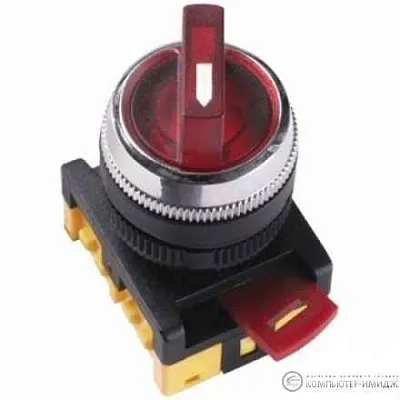 Переключат. ANСLR-22 красный на 3фикс.полож. I-O 1з+1р неон/240В ИЭК