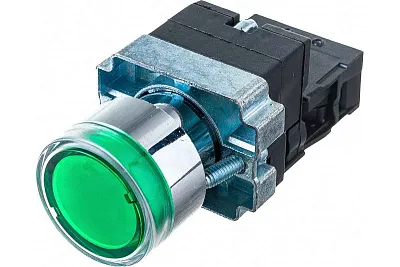 Кнопка LAY5-BW3361 с подсв. зелен. 1 НО  d22мм 240В  ИЭК
