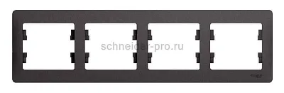 ШЭ Глосса Рамка 4-я гориз. GSL001304 (графит) (5шт/уп)