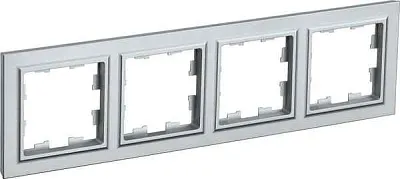 ИЭК Брайт Рамка  4-я РУ-4-БрС сталь IEK