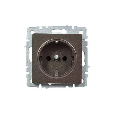 ИЭК Брайт Роз. 1м с з/к без з/шт 16А  РС11-1-0-БрТБ   темная бронза