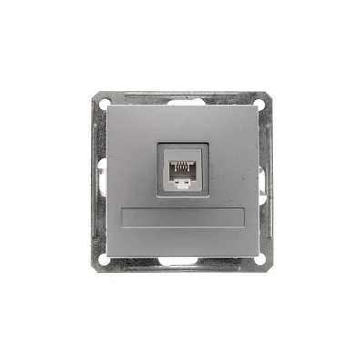 ШЭ 59 Роз. телеф. с/у RJ11 (мат.xром, б/рамки)(10шт) RSI-152T-5-86